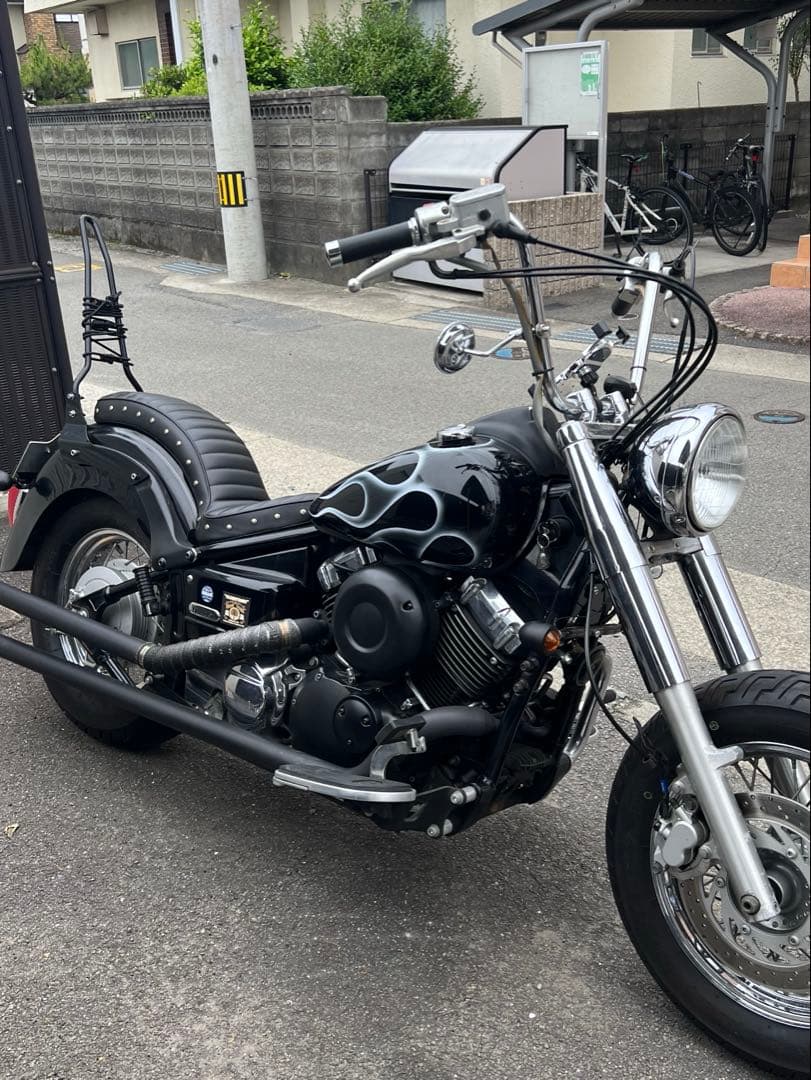 ドラッグスター400 クラシック　タンク　ファイヤーパターン　フレイムス