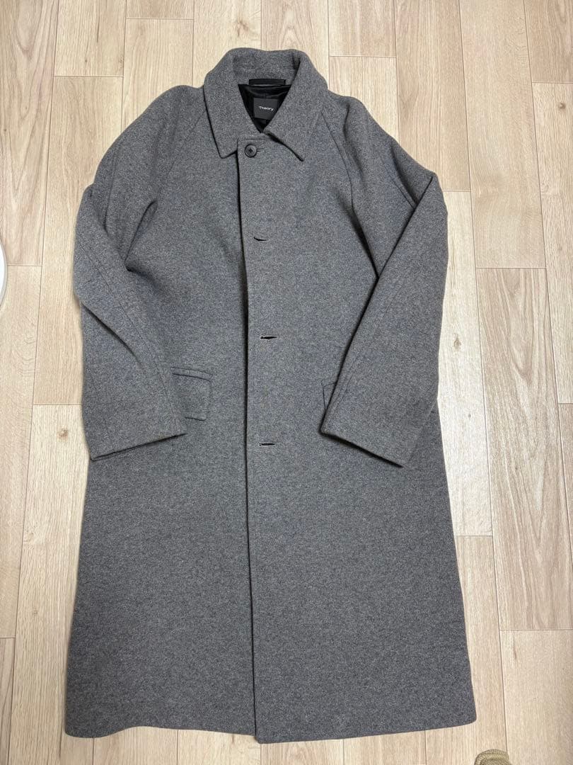 Theory グレー ロングチェスターコート