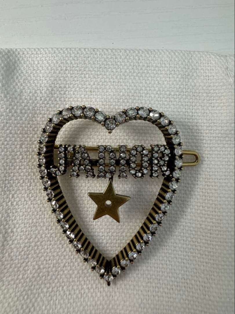 ディオール ヘアバレッタ ヘアクリップ J'ADIOR ハート