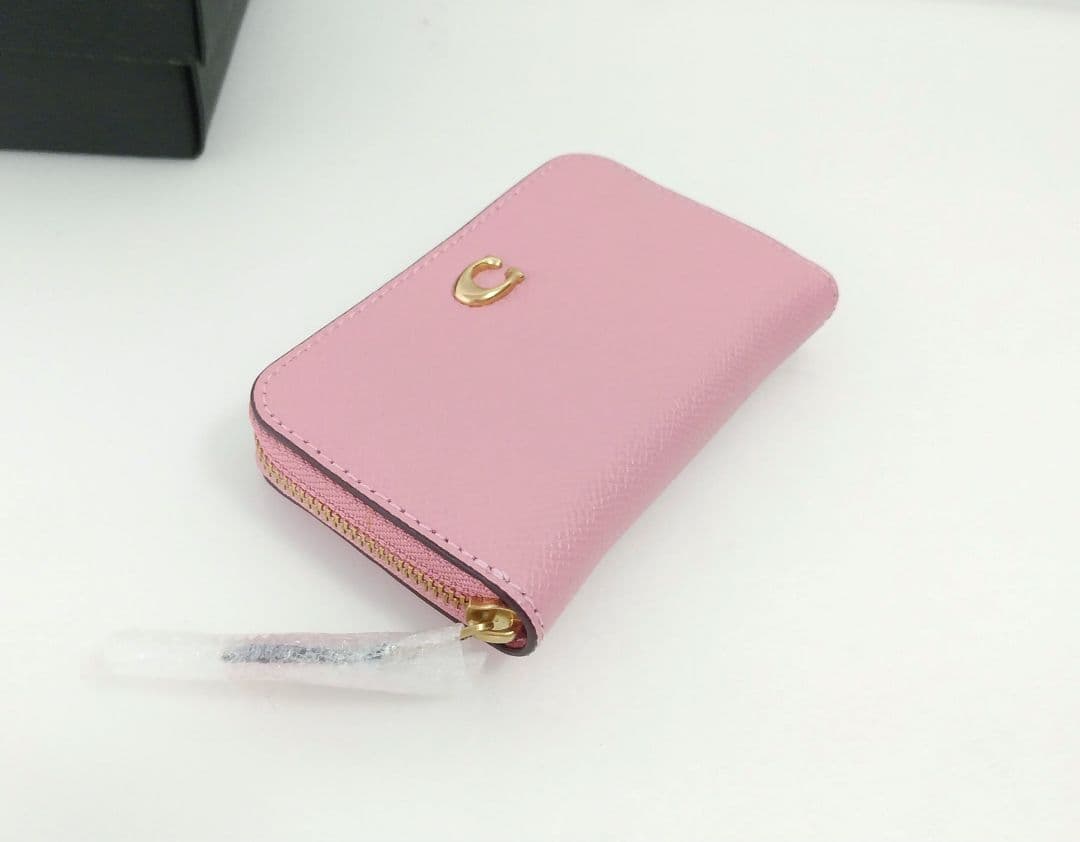 未使用品☆コーチ☆ケース カードケース ミニ財布☆レザー☆ピンク☆C