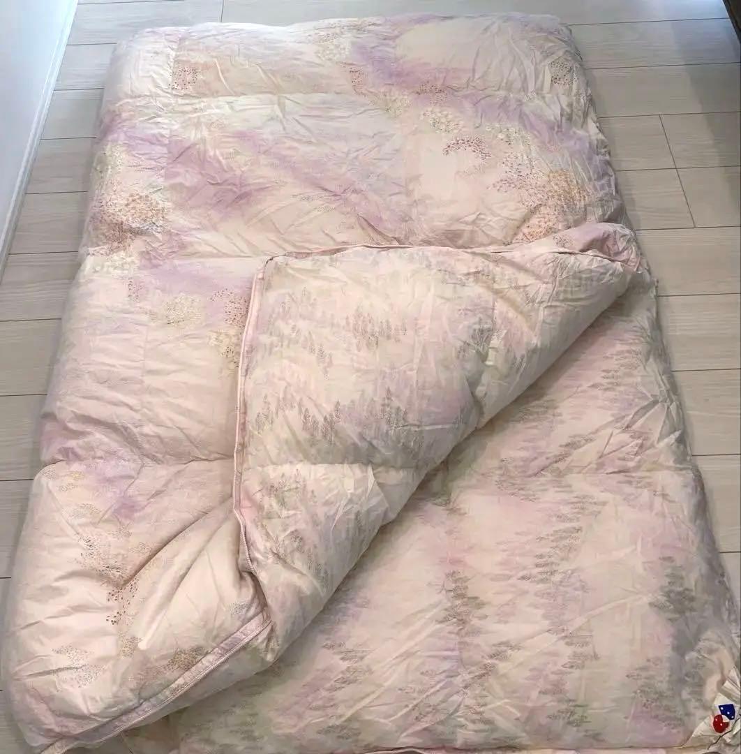 羽毛布団 シングル ダウン90 フェザー10 綿100 掛布団　掛け布団