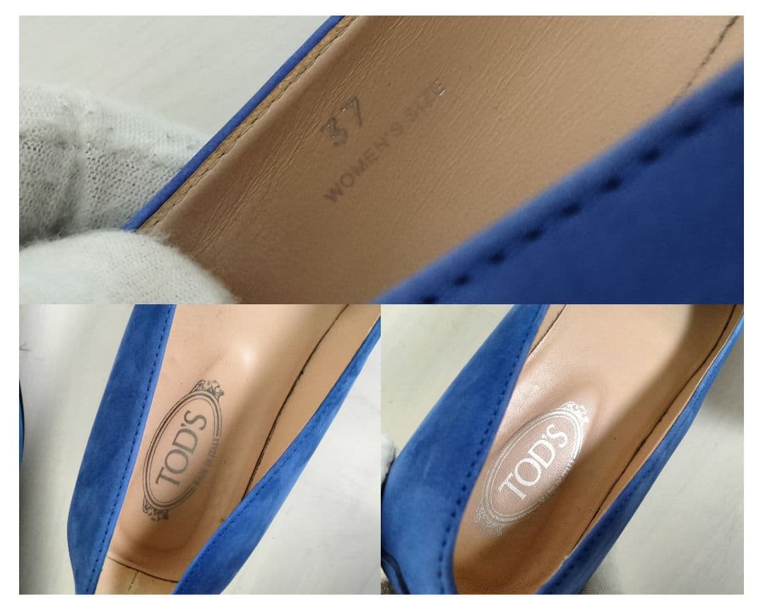 TOD'S トッズ パンプス フラット フリンジ ピン スエード 37