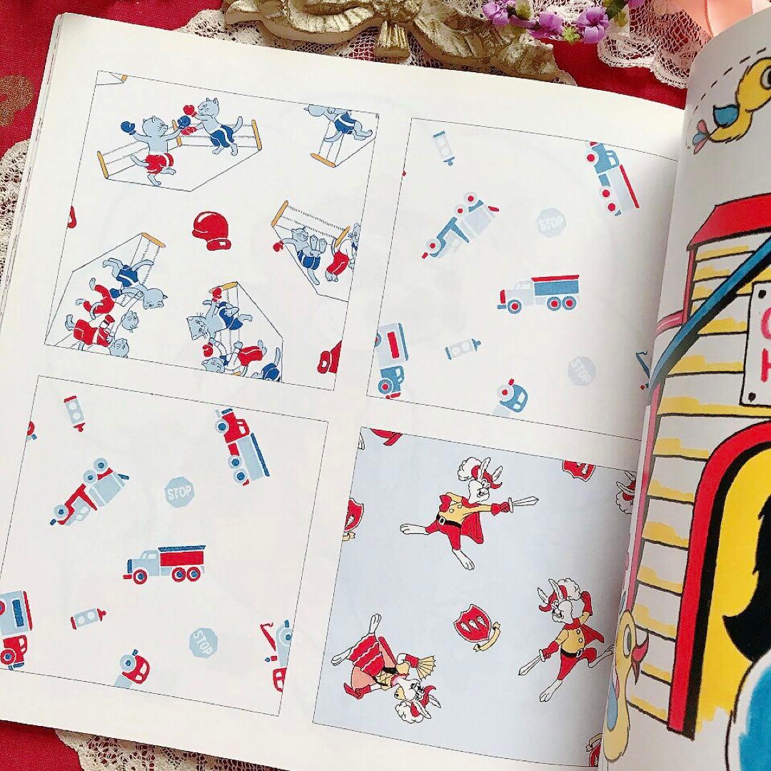 レトロアニマル ヴィンテージ子供服 テキスタイル洋書♡素材CD-ROM付き 猫