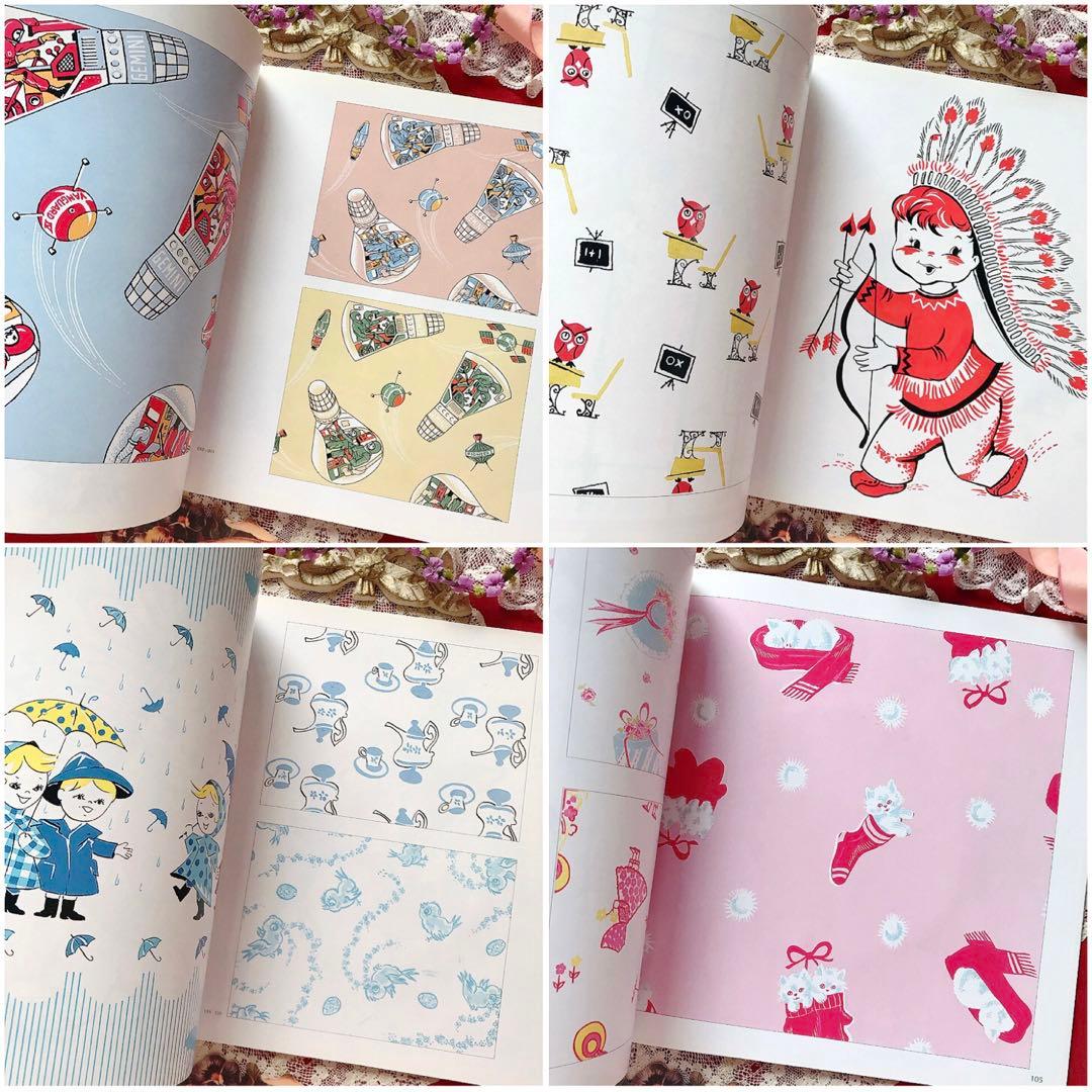 レトロアニマル ヴィンテージ子供服 テキスタイル洋書♡素材CD-ROM付き 猫