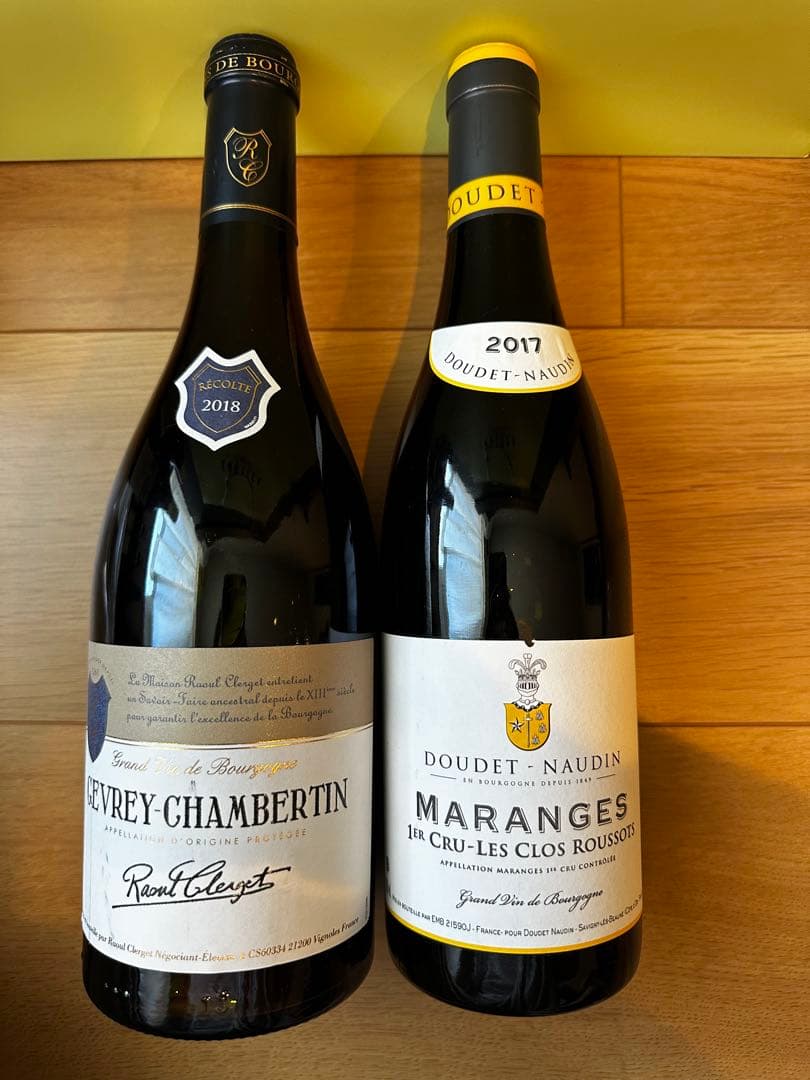 ジュヴレ・シャンベルタン & マランジュ プルミエ・クリュ 赤ワイン 2本セット