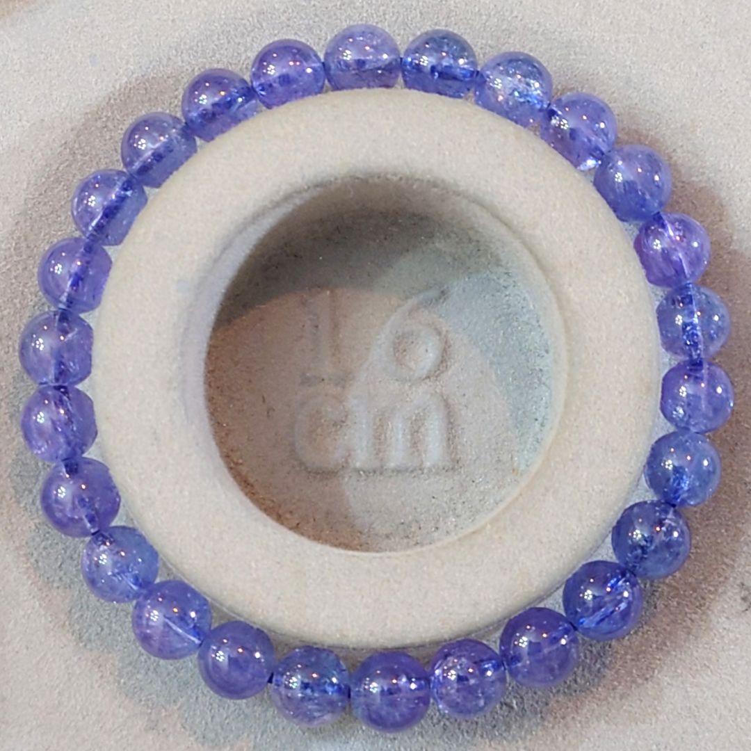 ★(かもめのたまご！)ジュエリークラスタンザナイト 7.2ミリ珠ブレス①