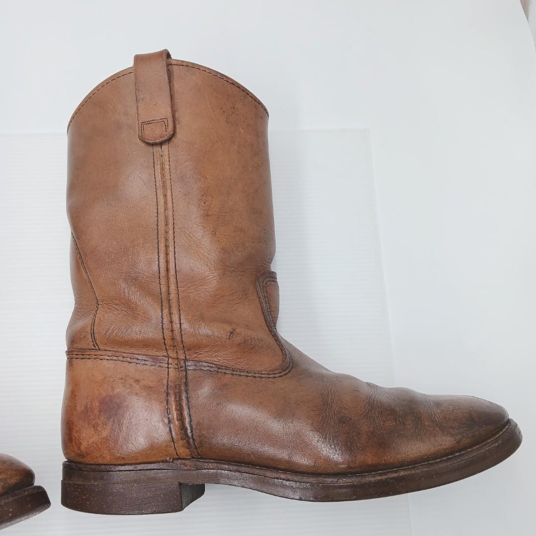 希少 80s 8D ペコス REDWING ビンテージ 柿色 プリント羽 コルク