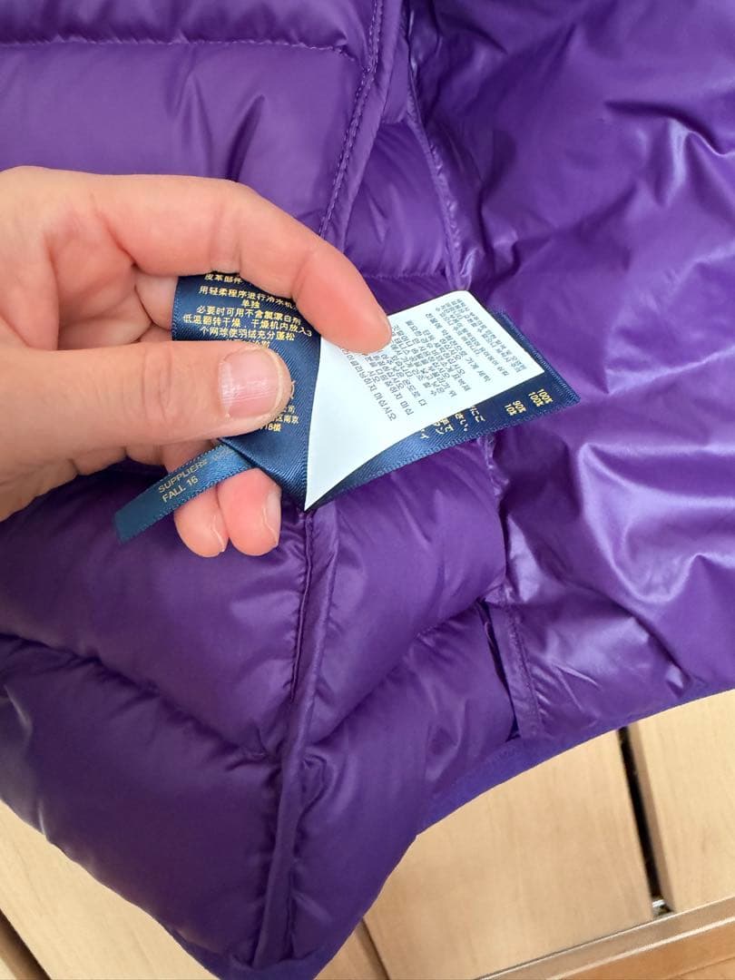 ラルフ・ローレン パープル ダウンベスト