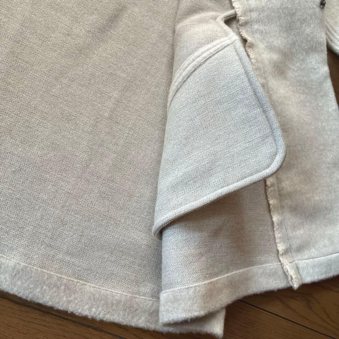 12/30迄★新品★MITTAN★ウールシルクキャメル半纏ブルゾン　白茶24AW