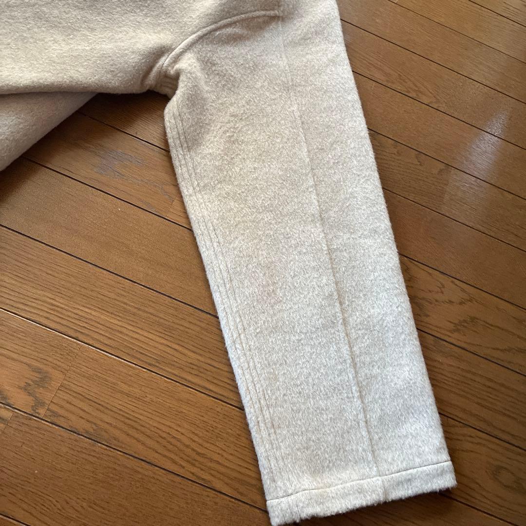 12/30迄★新品★MITTAN★ウールシルクキャメル半纏ブルゾン　白茶24AW