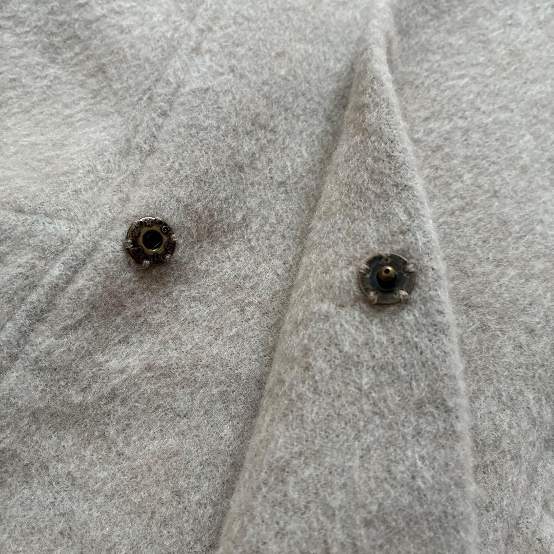 12/30迄★新品★MITTAN★ウールシルクキャメル半纏ブルゾン　白茶24AW