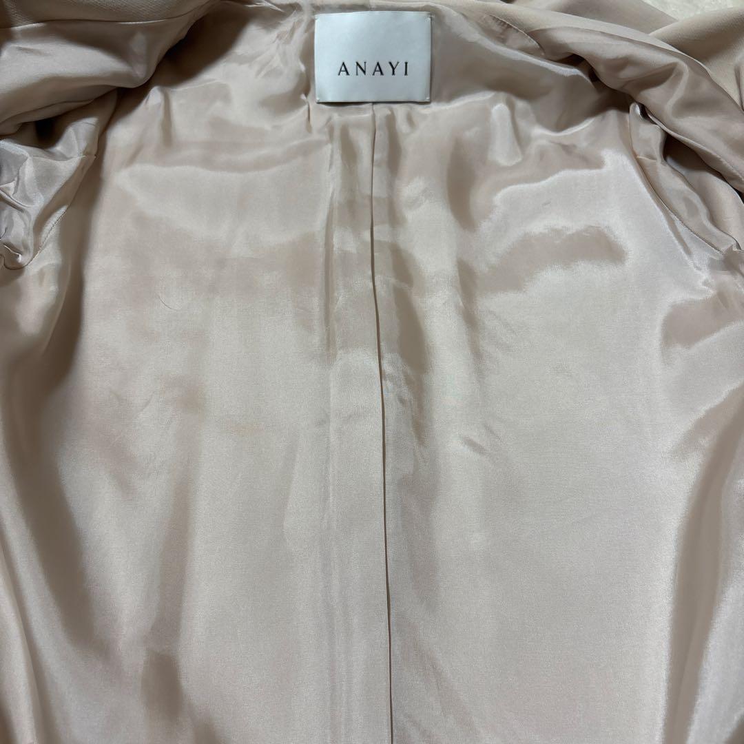 美品　アナイ　ダブルクロス フードコート　ロングガウン