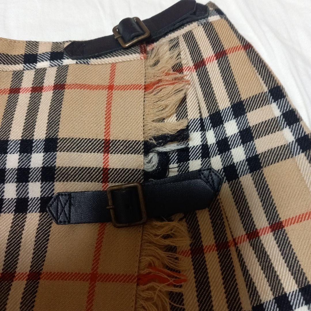 バーバリーブルーレーベル　ヒダ巻きスカート