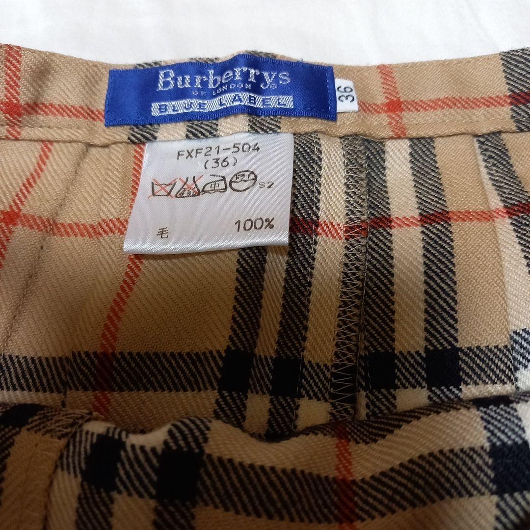 バーバリーブルーレーベル　ヒダ巻きスカート