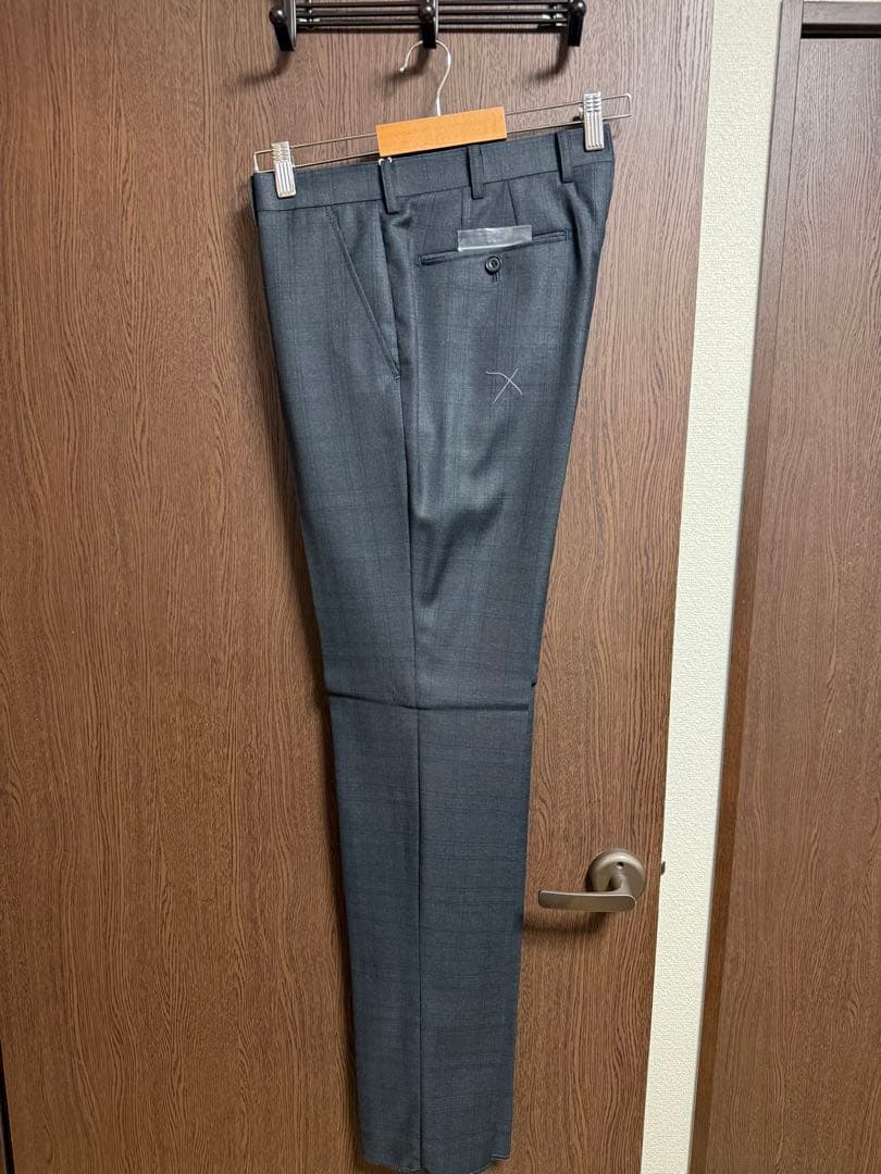 AB4新品未使用！極上イタリアREDAウール100%グレー3ピーススーツ！極小訳