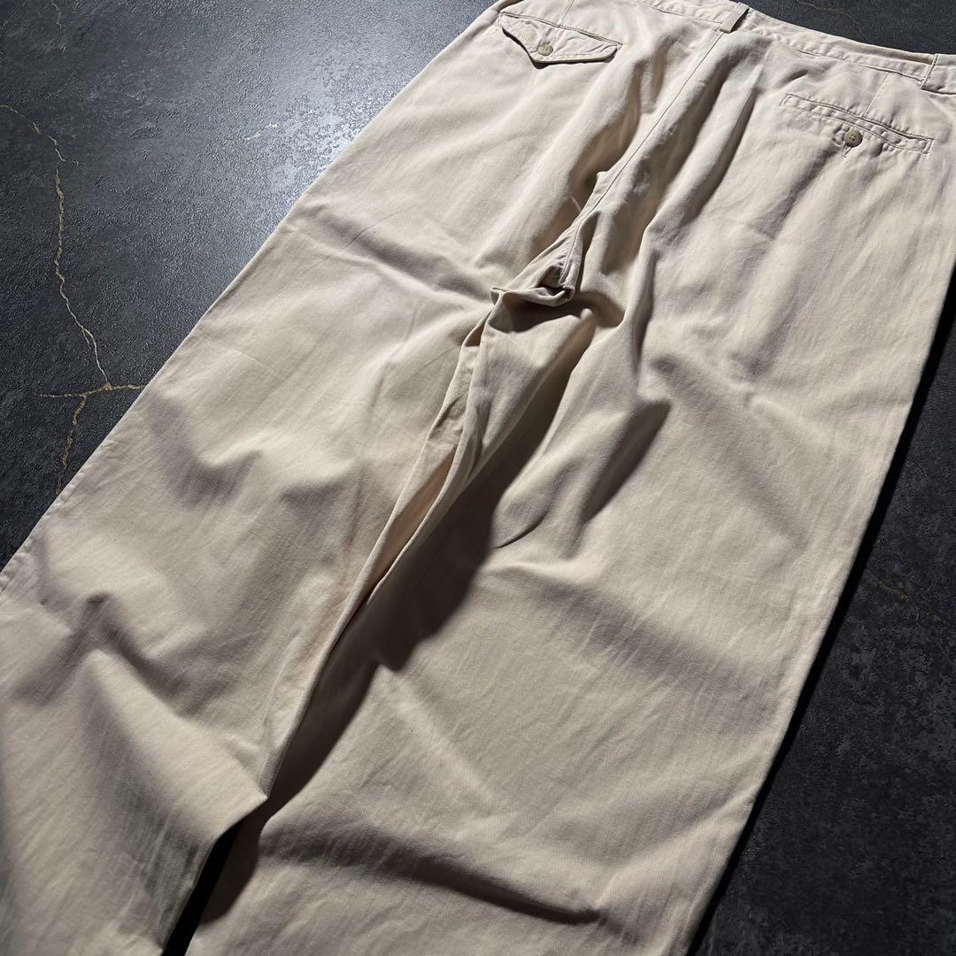 古着PolobyRalphLaurenポロチノUSA製アイボリーW33アメカジ