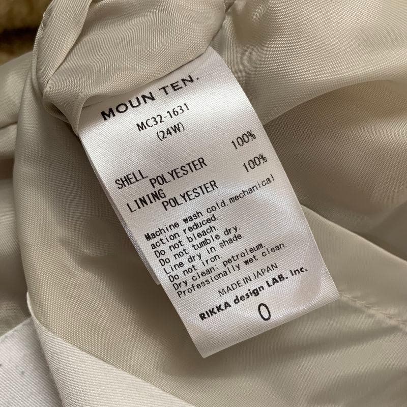 MOUN TEN. マウンテン boa half ボア コート ジャケット 0