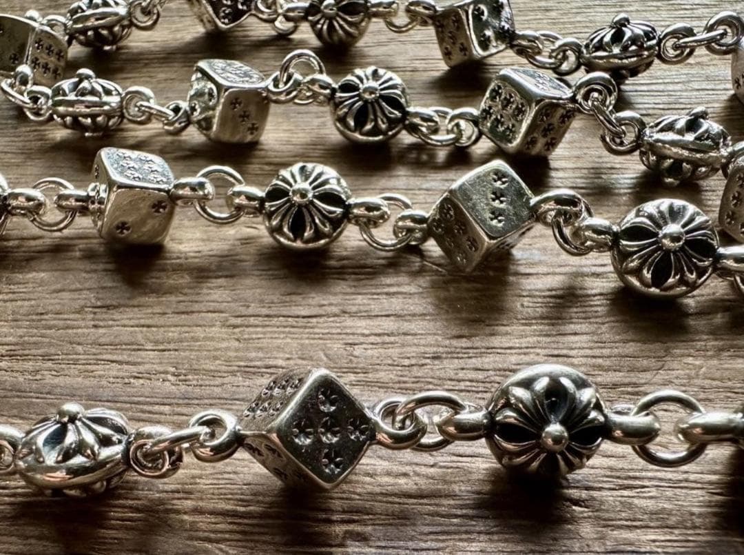 ウォレットチェーン ダブルクリップ シルバー