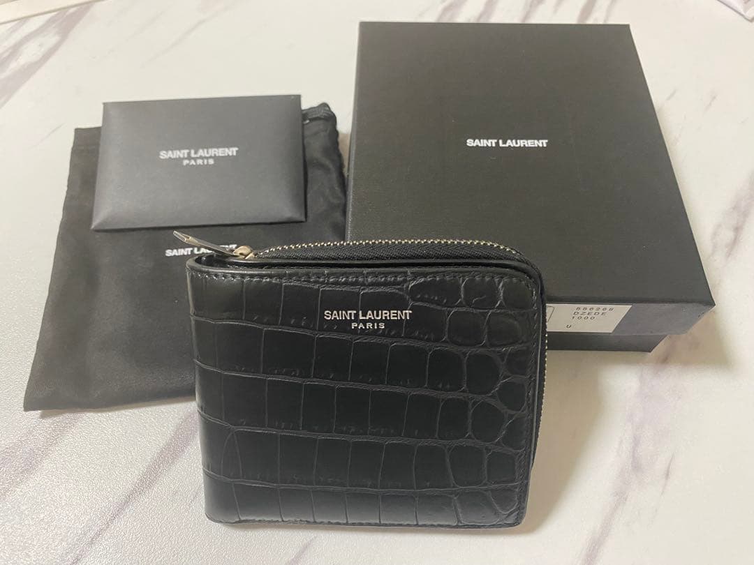 (男梅さん専用)SAINT LAURENT ブラック 二つ折り財布