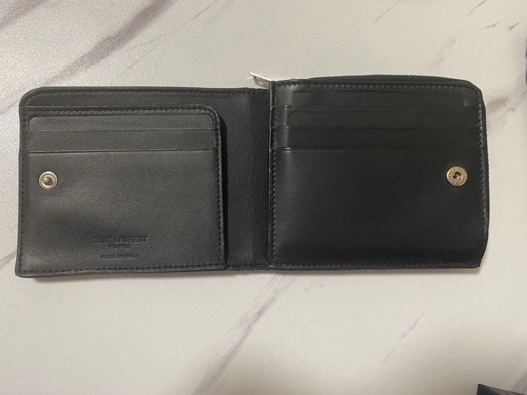 (男梅さん専用)SAINT LAURENT ブラック 二つ折り財布