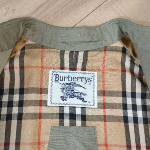 美品 1枚袖 BURBERRY　ステンカラー コート/白タグ 90年代