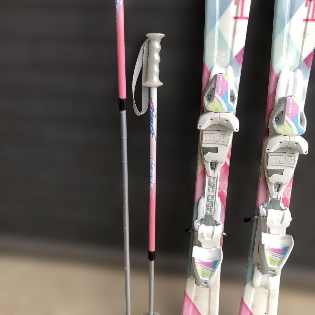 Hanson スキー板 ホワイト ピンク
