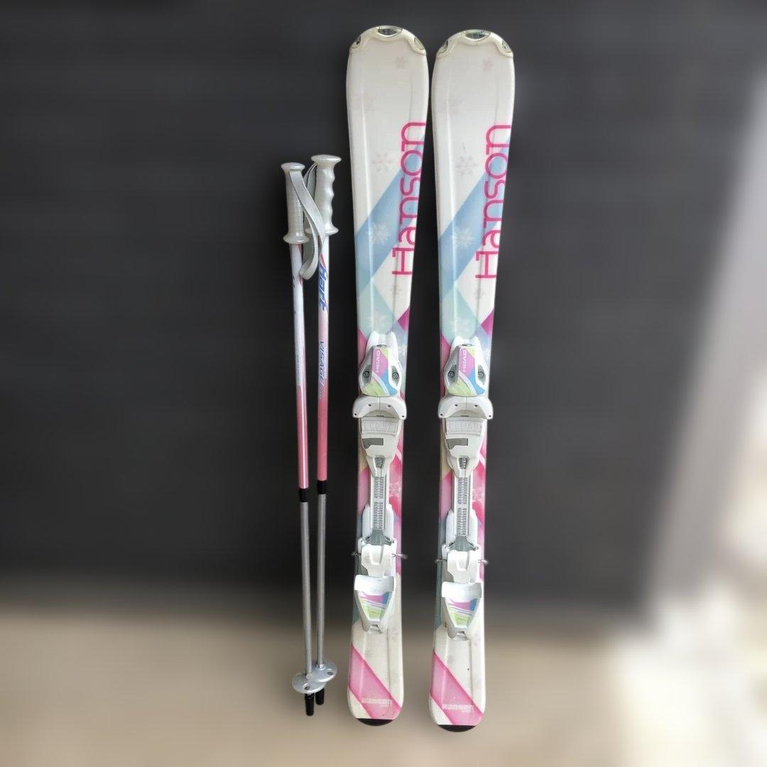 Hanson スキー板 ホワイト ピンク