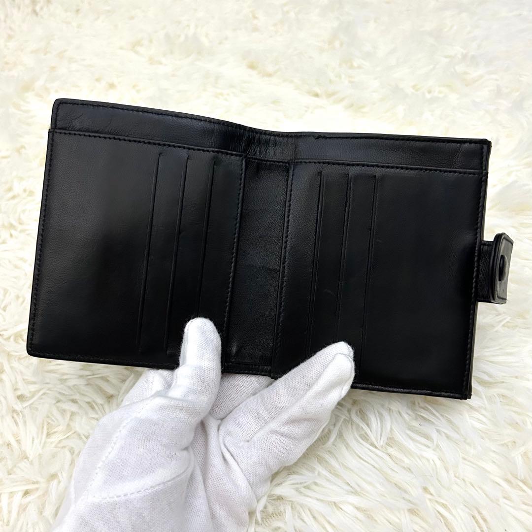 【美品】CHANEL 二つ折り財布 ココマーク 箱 ギャランティカード付き