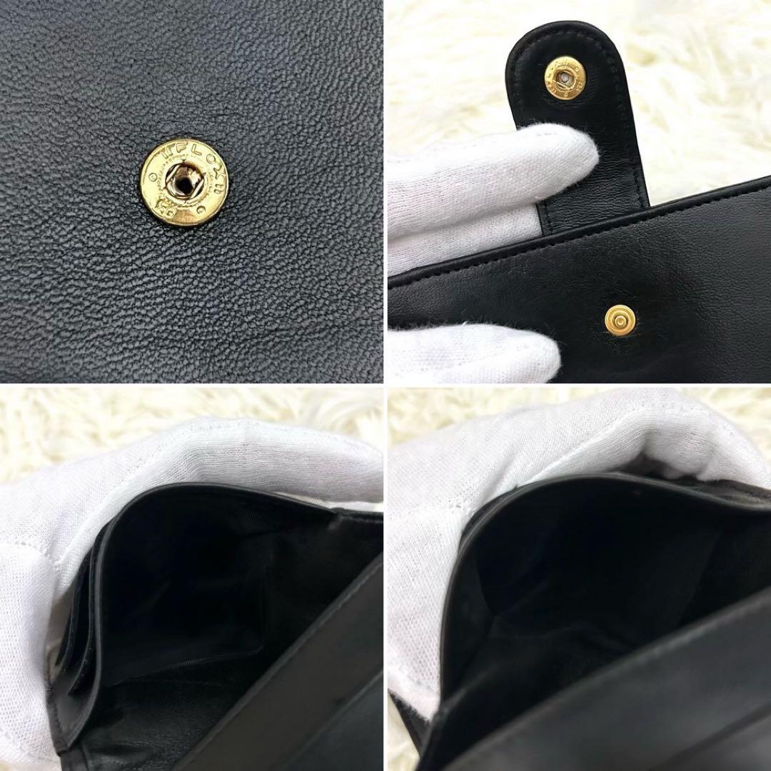 【美品】CHANEL 二つ折り財布 ココマーク 箱 ギャランティカード付き