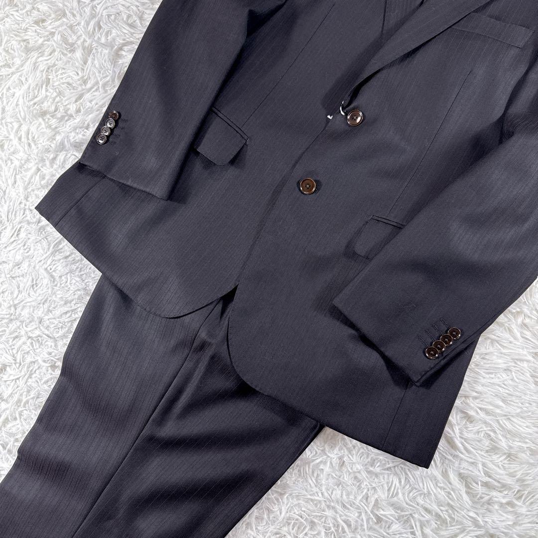 【イタリア生地】サヴィルロウ ドーメル セットアップスーツ ブラウン AB5