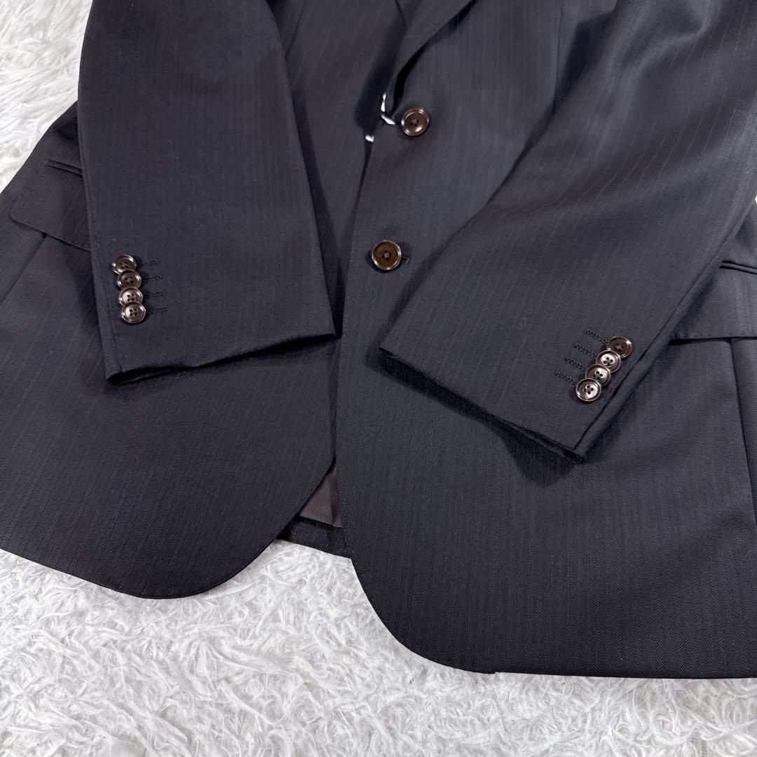 【イタリア生地】サヴィルロウ ドーメル セットアップスーツ ブラウン AB5