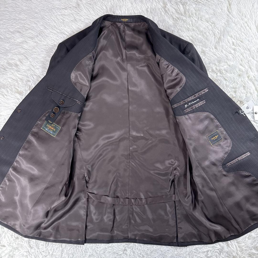 【イタリア生地】サヴィルロウ ドーメル セットアップスーツ ブラウン AB5