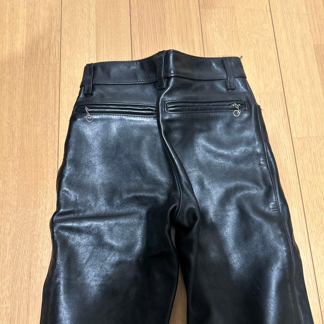 米国製 vanson レザーパンツ W28 本革 黒 ライダース ライディング
