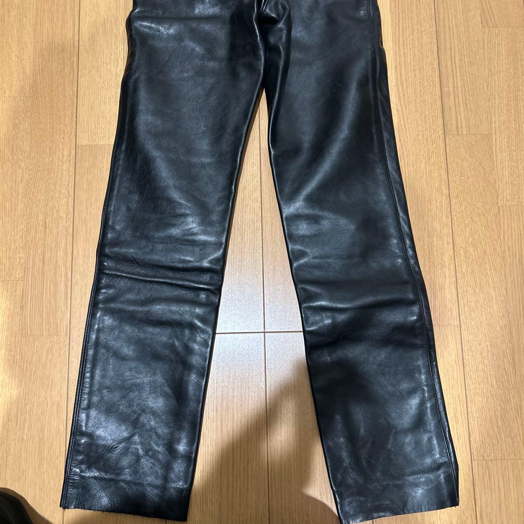 米国製 vanson レザーパンツ W28 本革 黒 ライダース ライディング