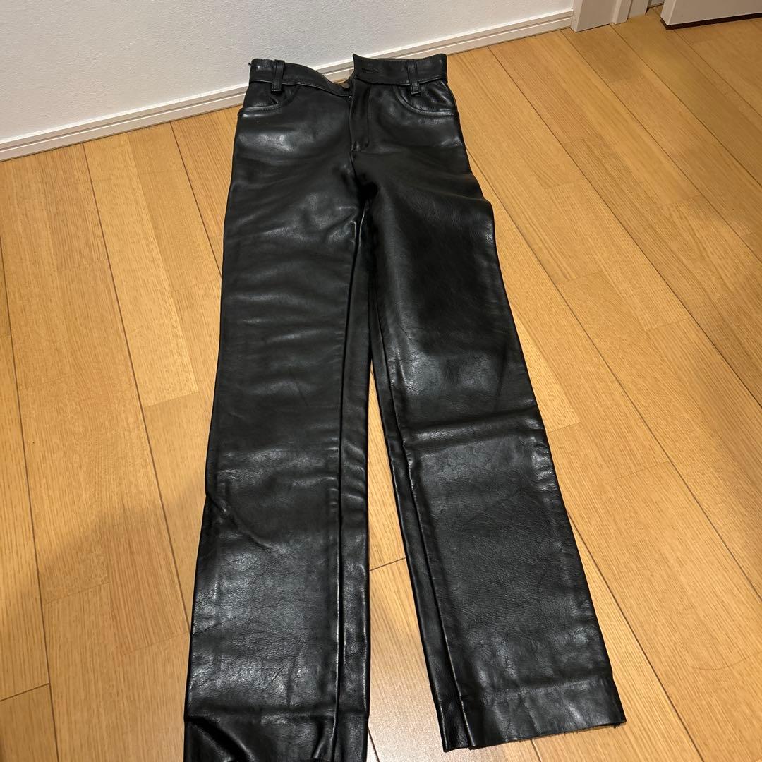 米国製 vanson レザーパンツ W28 本革 黒 ライダース ライディング