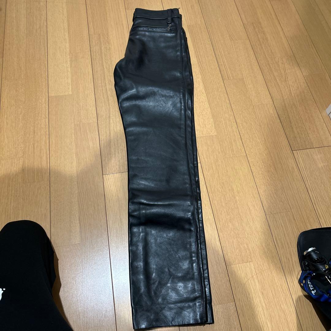 米国製 vanson レザーパンツ W28 本革 黒 ライダース ライディング