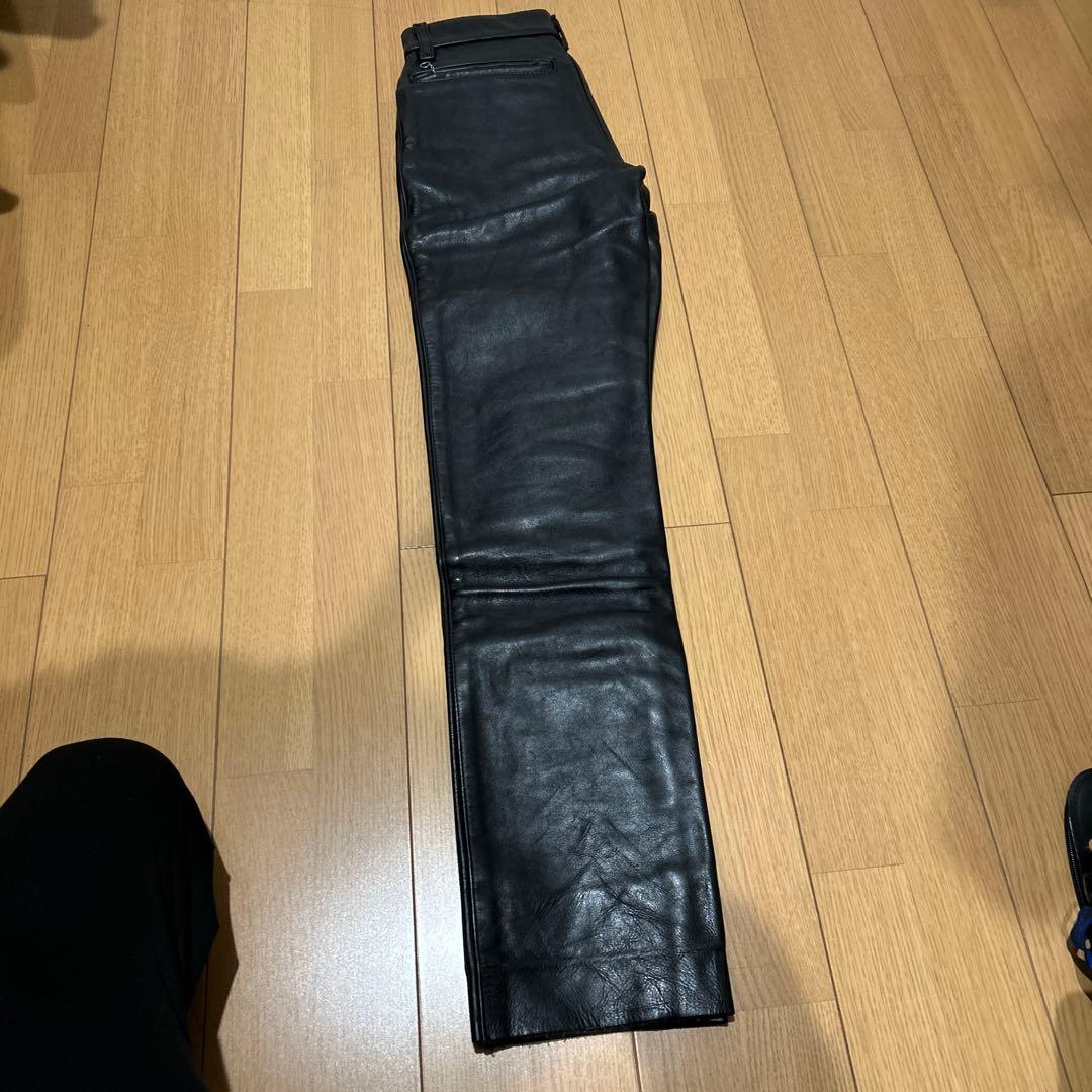 米国製 vanson レザーパンツ W28 本革 黒 ライダース ライディング