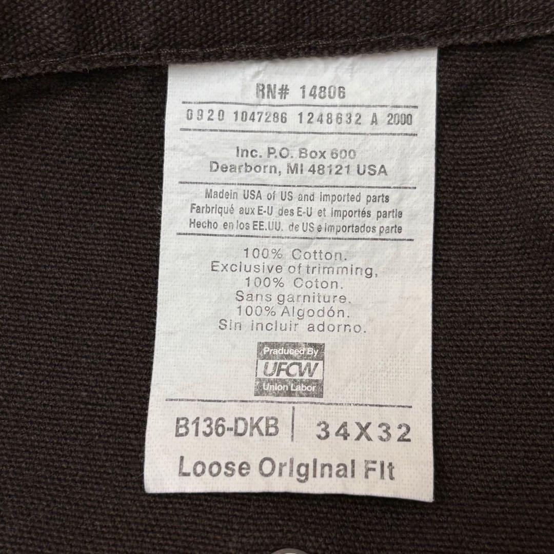 d*e様 carhartt カーハート ダブルニー B136 DKB ブラウン