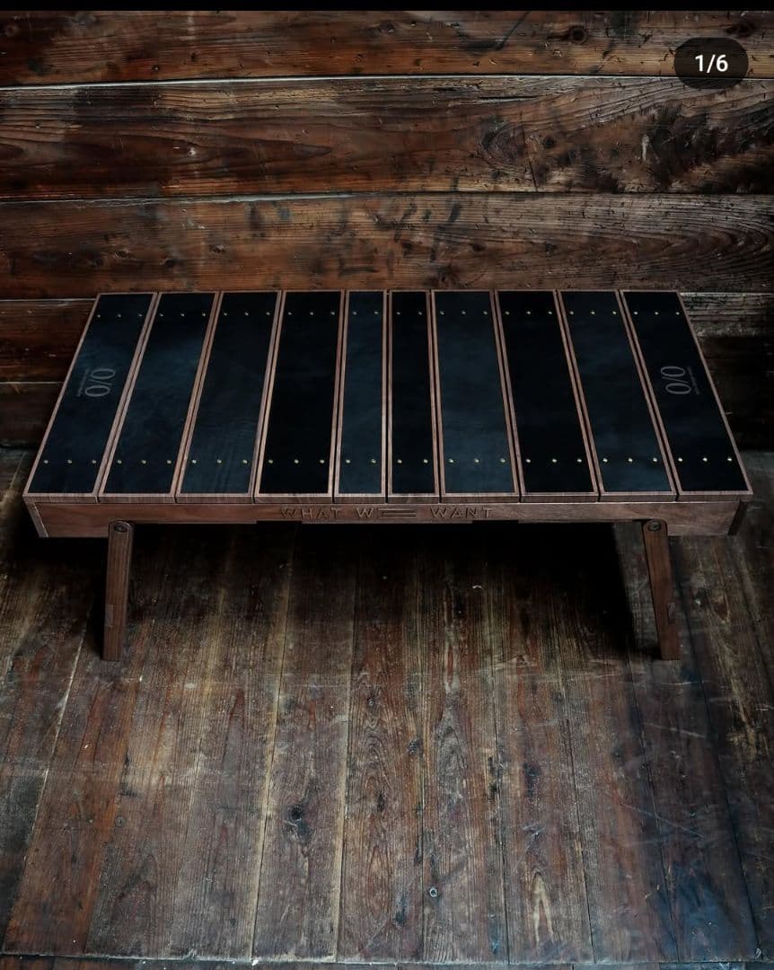 nerudesignworks × what we wantテーブル黒　ケース付