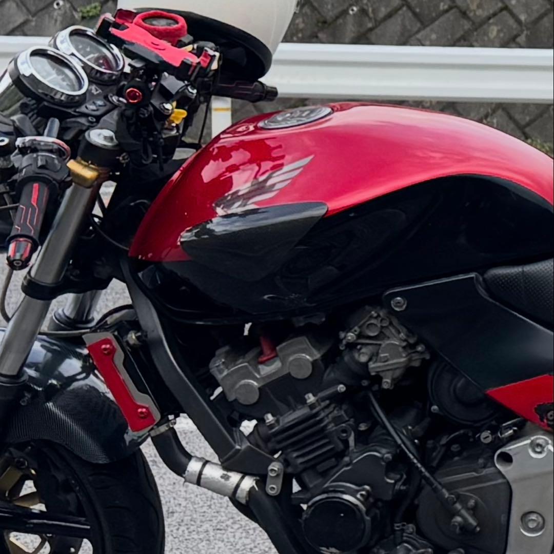 ホーネット250 タンクプロテクター　カーボン調