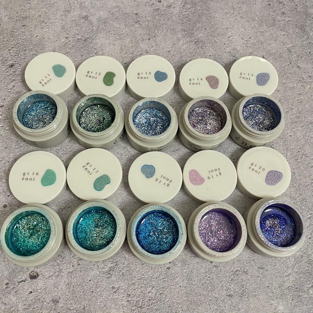 【開封品】ギャリッター寒色10色 enoi エノイ,カラーチャート付き