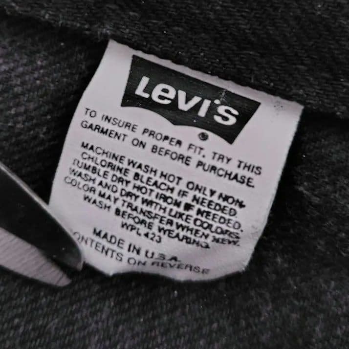 デッドストック　70507-4159　デニムジャケット　USA製　M　ブラック