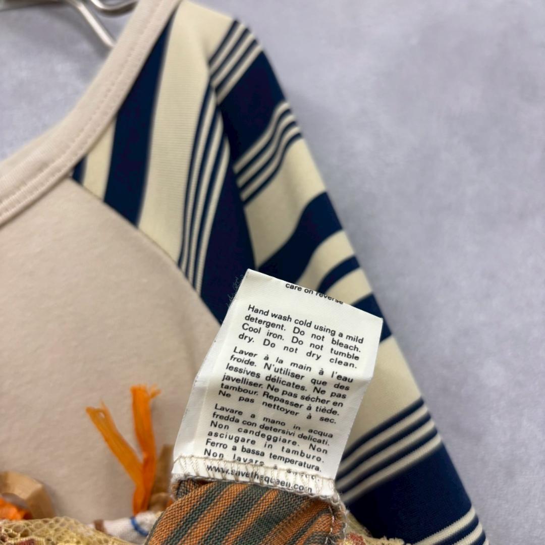 良デザイン◎ Y2K SAVE THE QUEEN 総柄トップス N2566