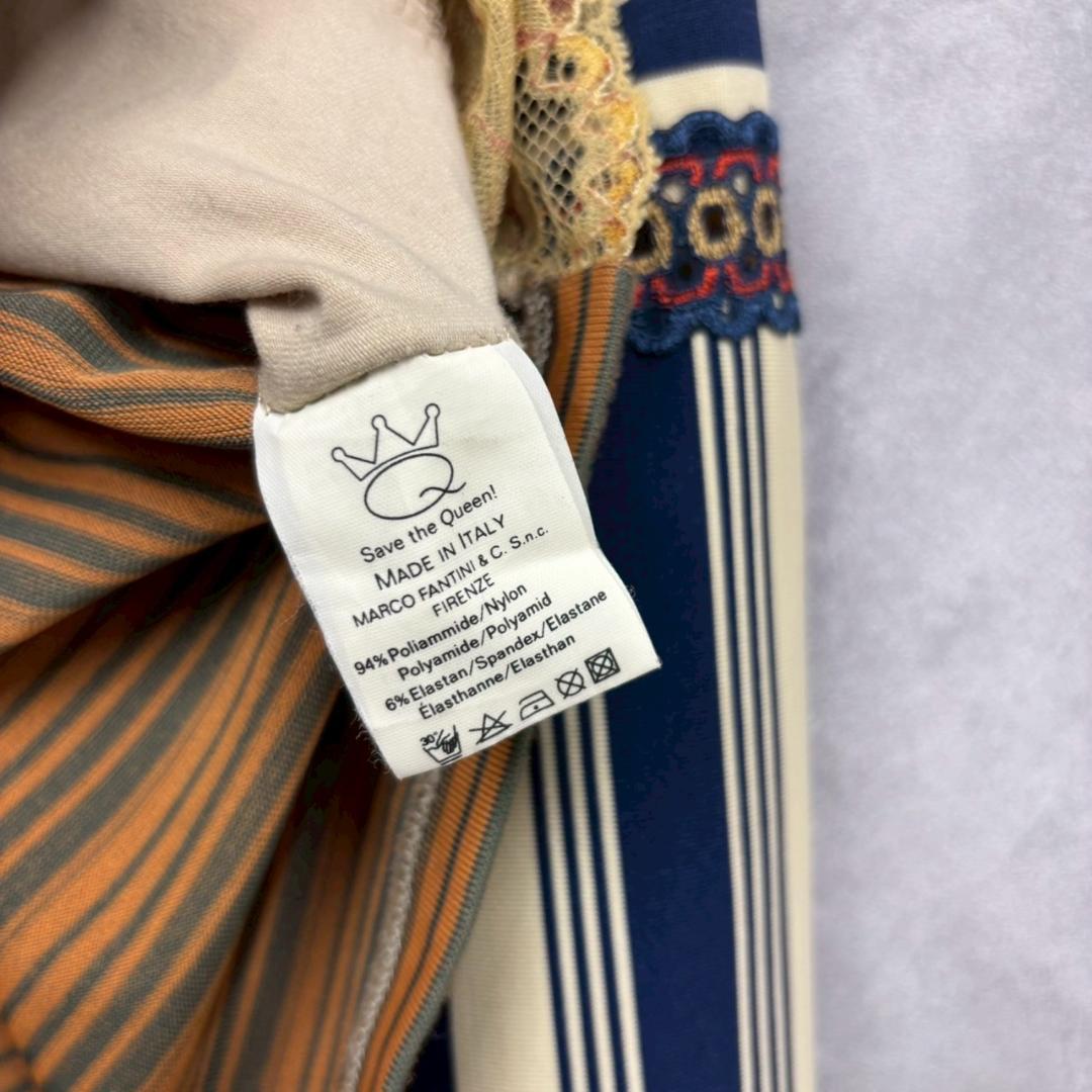 良デザイン◎ Y2K SAVE THE QUEEN 総柄トップス N2566