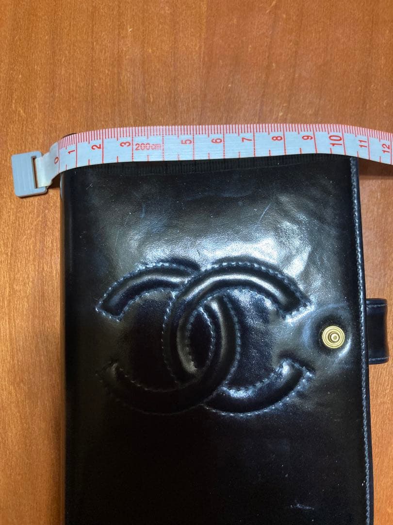 MIYABI　　シャネル　エナメル黒　スケジュール帳カバー　名刺入