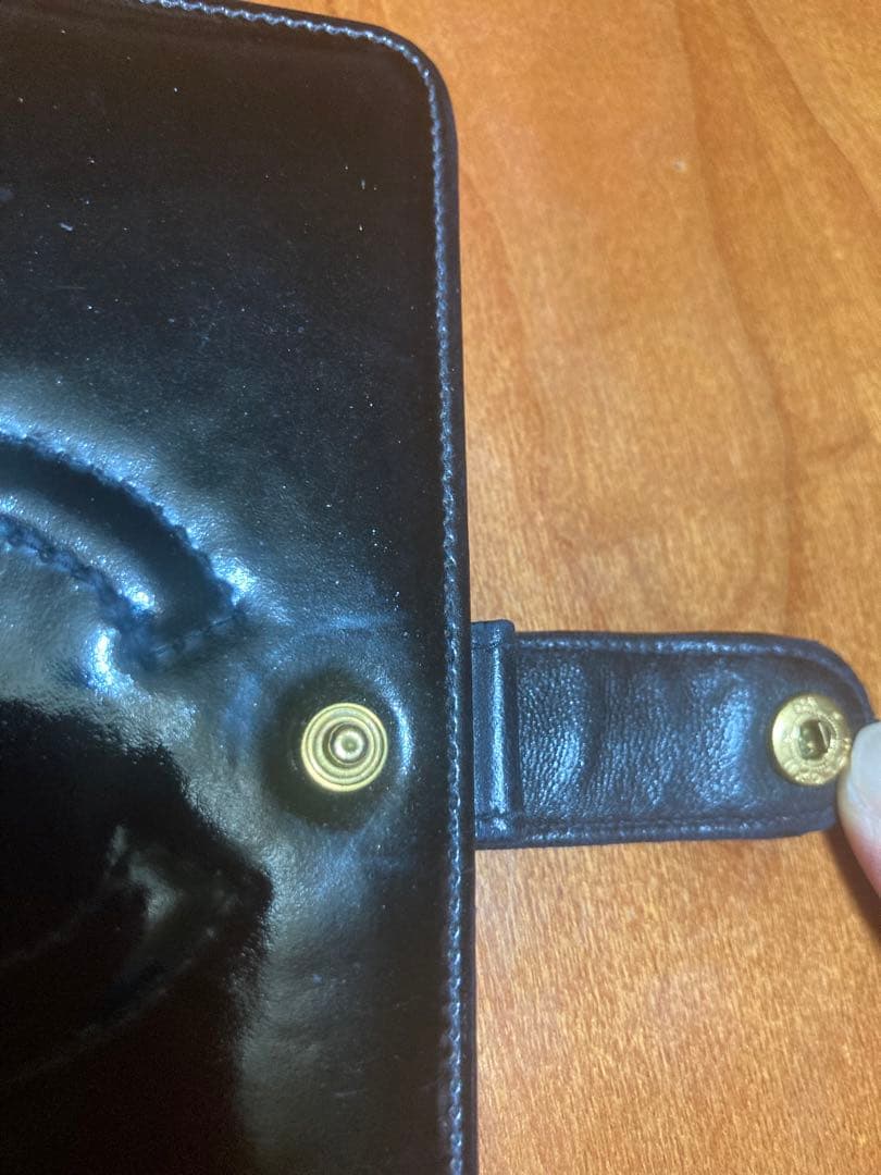 MIYABI　　シャネル　エナメル黒　スケジュール帳カバー　名刺入