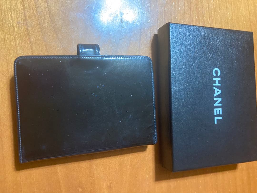 MIYABI　　シャネル　エナメル黒　スケジュール帳カバー　名刺入