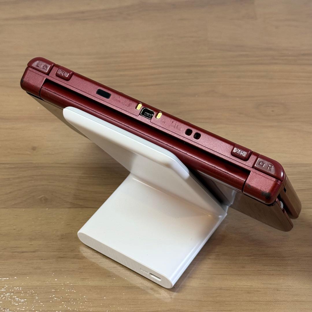 4-082【訳あり】Newニンテンドー3DS LL メタリックレッド 上下IPS