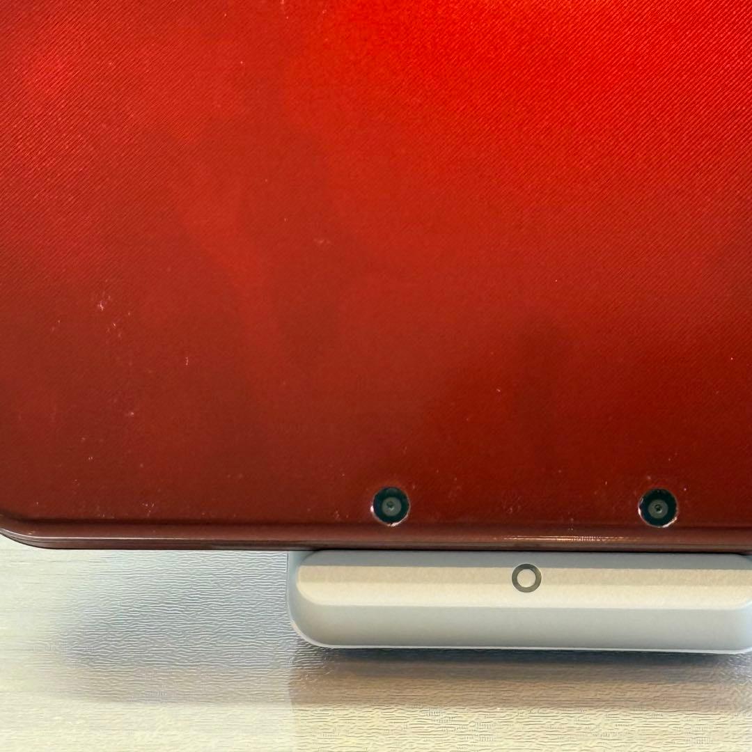 4-082【訳あり】Newニンテンドー3DS LL メタリックレッド 上下IPS
