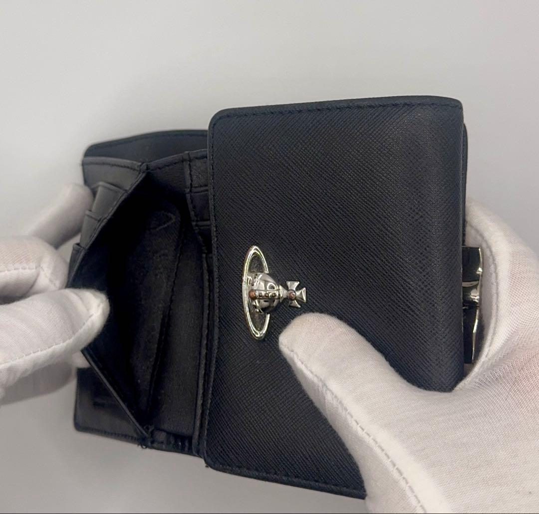 Vivienne Westwood 三つ折り財布 黒 オーブ